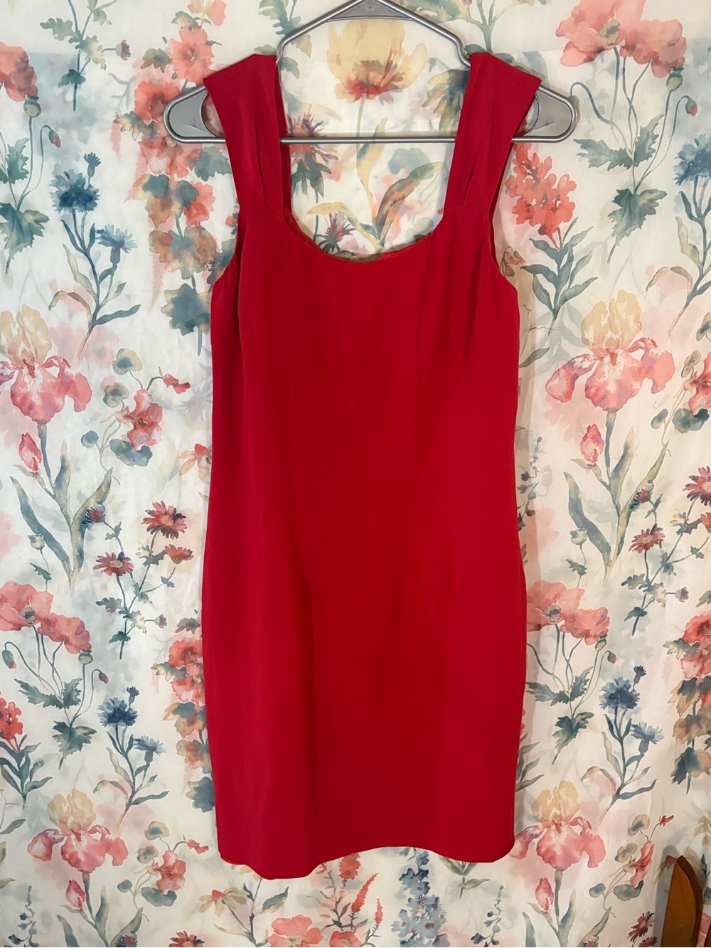 VintageClassic Red Sleeveless Shift Dress
